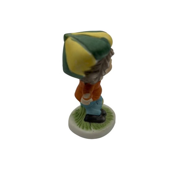 LEFTON Paper Boy Figurine 3 inches Hand Painted Ceramic #7426 Vintage 1950 Rare - Picture 4 of 5